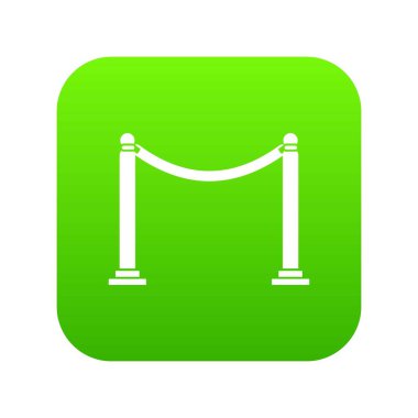 Teyp simgesi dijital yeşil ile dekoratif direkler