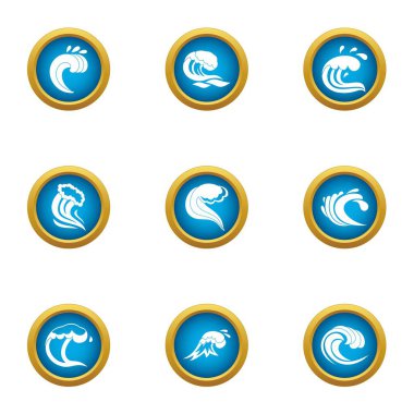 En yüksek dalga simgeler ayarla, stil düz