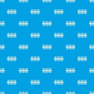 Çit dekoratif desen vektör kesintisiz mavi