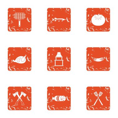 Orman Genel Bahçe simgeler kümesi, grunge tarzı