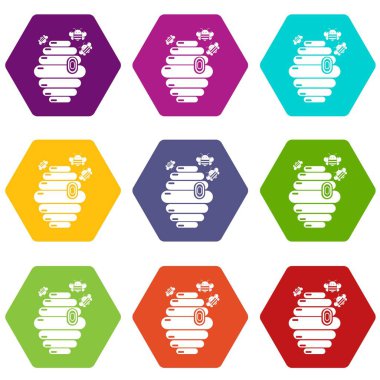 Simgeler kümesi 9 vektör swarm