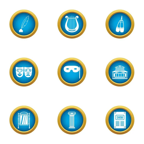 Bir bahane Icons set, düz stil