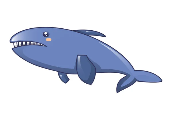 Icono de ballena asesina, estilo de dibujos animados — Vector de stock