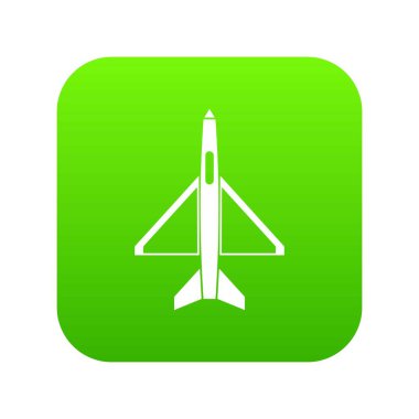 Askeri uçak simgesi dijital yeşil