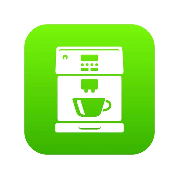 Значок кавоварки зелений вектор — стоковий вектор