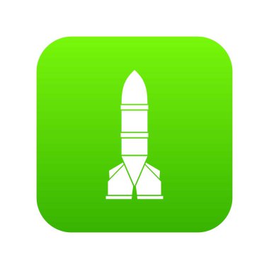 Roket simgesi dijital yeşil