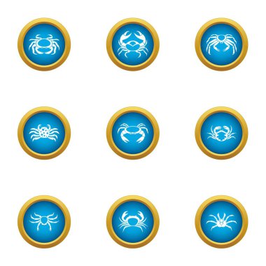 Arthropoda simgeler ayarla, stil düz