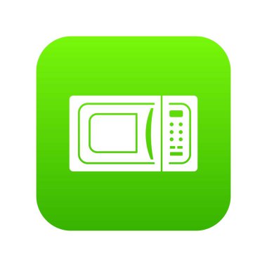 Mikrodalga yeşil simge vektör