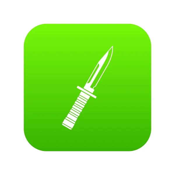 Militair mes pictogram digitale groen — Stockvector