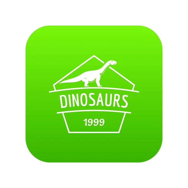 Dinosaurie ikonen gröna vektor — Stock vektor