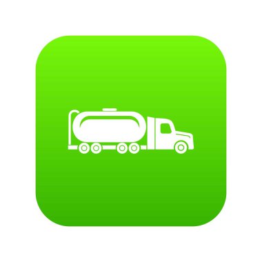 Kamyon petrol yeşil simge vektör