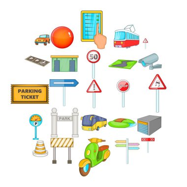 Gezinti Icons set, karikatür tarzı göster