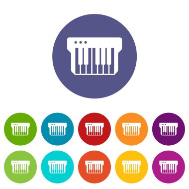 Synthesizer simgeler vektör renk ayarla