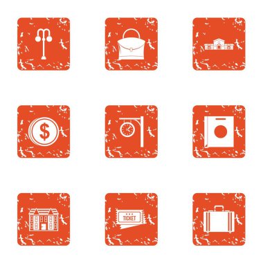 Simgeler bina para ayarla, grunge tarzı