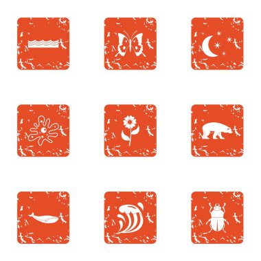 Hayvancılık simgeler kümesi, grunge tarzı