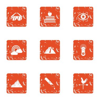 Gökkuşağı yer simgeler kümesi, grunge tarzı