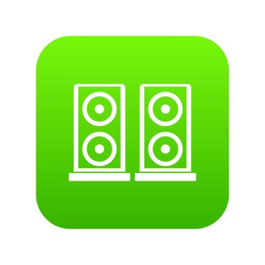 Müzik hoparlör simgesi dijital yeşil