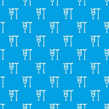 Koltuk değneği desen vektör kesintisiz mavi
