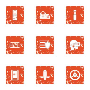 Transistör simgeleri hazır, grunge tarzı