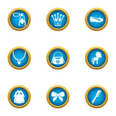 Kadınlar Takı simge seti, düz stil