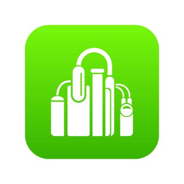 Fabrika yeşil simge vektör