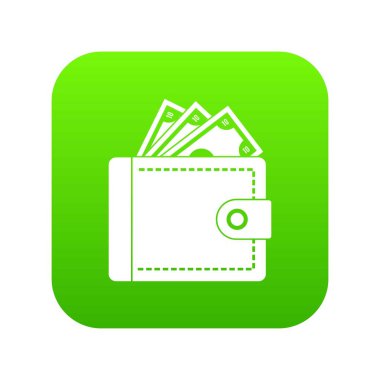 Para simgesi dijital yeşil çanta