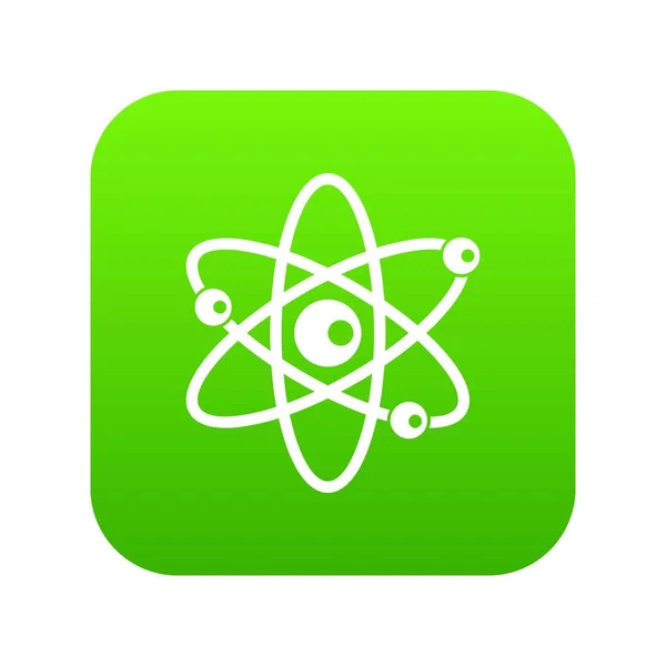 Молекулы иконок атома цифровой зеленый — стоковый вектор
