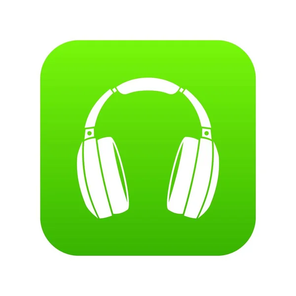 Zielony cyfrowy ikona słuchawki — Wektor stockowy