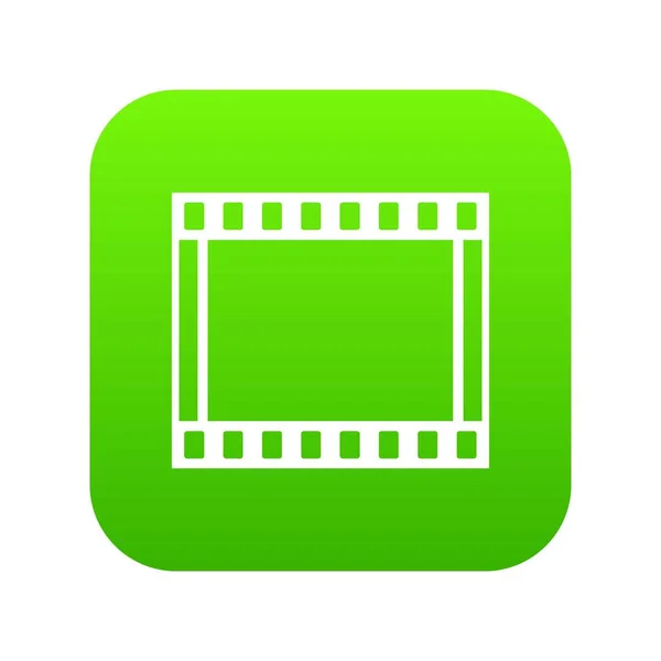 Film with frames movie icon digital green — Stock Vector