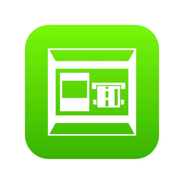 ATM-pictogram digitale groen — Stockvector