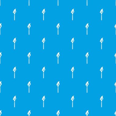 Yanan maç desen vektör kesintisiz mavi