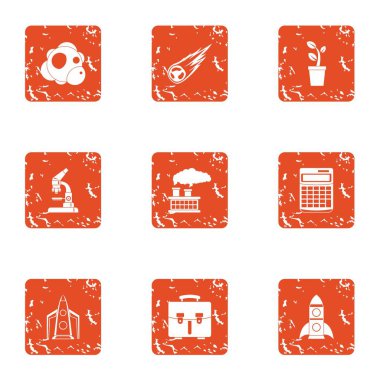 Bilimsel Aracı simgeler kümesi, grunge tarzı