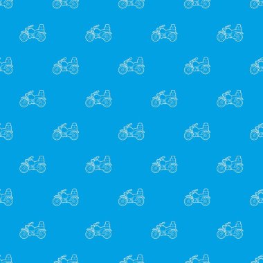 Kutuları desen vektör kesintisiz mavi ile motosiklet