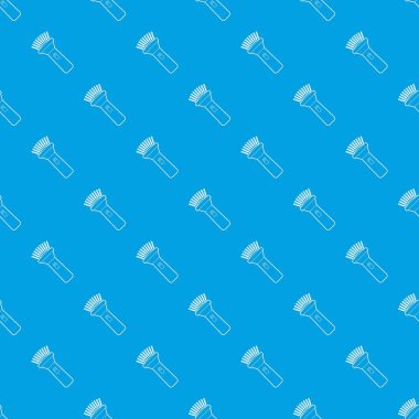 Yanan el feneri desen vektör kesintisiz mavi