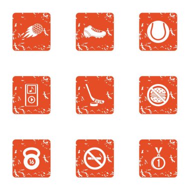 Hesaba Icons set, grunge tarzı