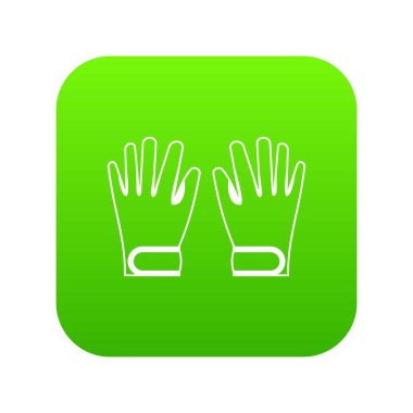 Kış eldiven simgesi dijital yeşil