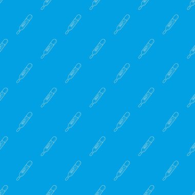 Tıbbi termometre desen vektör kesintisiz mavi