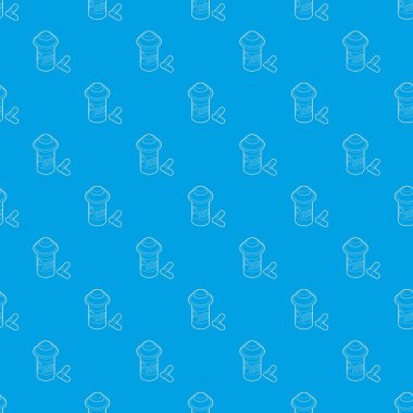 Kavanoz desen vektör kesintisiz mavi hap