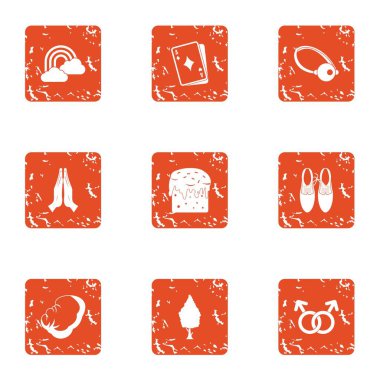 Sihirli aşk simgeler kümesi, grunge tarzı