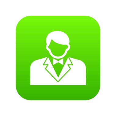 Krupiye yeşil simge vektör