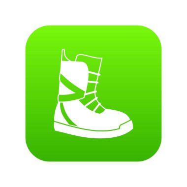 Önyükleme için snowboard simgesi dijital yeşil