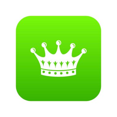 Taç yeşil simge vektör