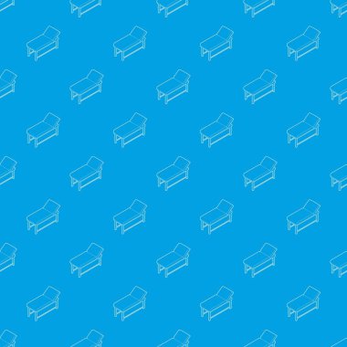 Tıbbi yatak desen vektör kesintisiz mavi