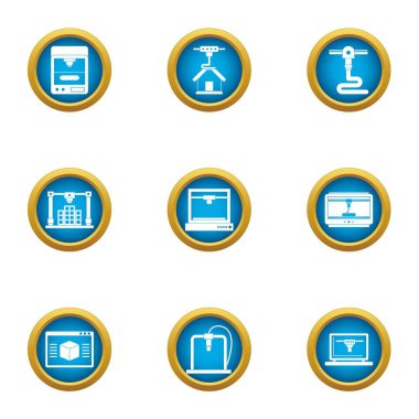 Geliştirme simgeler kümesi, düz stil arazi