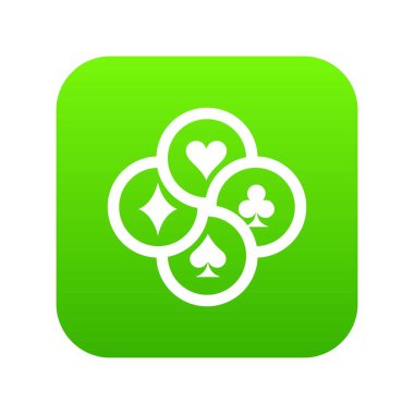 Çip yeşil simge vektör