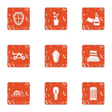 Sipariş Icons set, grunge tarzı