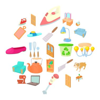 Baskül Icons set, karikatür tarzı