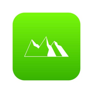 Dağlar simgesi dijital yeşil