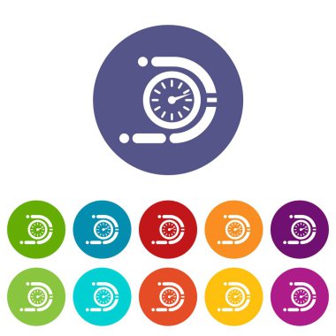 Zamanlayıcı simgeler vektör renk ayarla