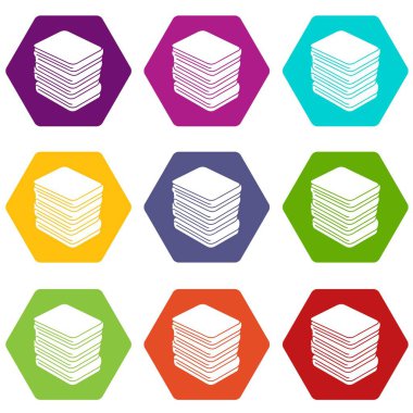 9 vektör görücü usulü giyim Icons set